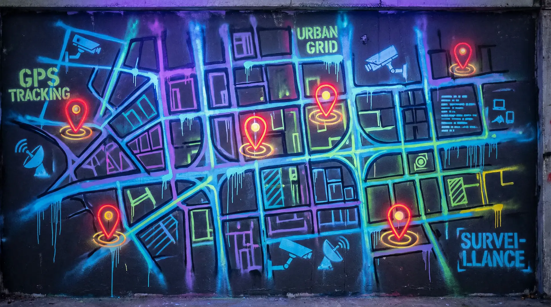 刑柱之地下载 狗仔追踪地图 - 城市涂鸦风格